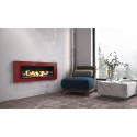 Biocamino 110x40X15 cm rosso con vetro fd95 evolution 110