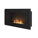 Biocamino mod Giga nero bio camino 90x20x49cm Stufa 3kw