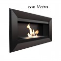 Camino Bioetanolo nero 88X51X21,5 mod charlie con vetro