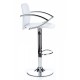 SGABELLO TOKIO (XH 101-2),SHINNING bianco PVC LEATHER COVERED, coppia di sgabelli design, stool,PVC