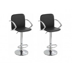 SGABELLO TOKIO (XH 101-2), nero SHINNING PVC LEATHER COVERED, coppia di sgabelli design, stool,PVC