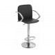 SGABELLO TOKIO (XH 101-2), nero SHINNING PVC LEATHER COVERED, coppia di sgabelli design, stool,PVC