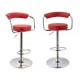 sgabello MIAMI (XH-225), coppia di sgabelli design, stool. rosso