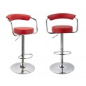 sgabello MIAMI (XH-225), coppia di sgabelli design, stool. rosso