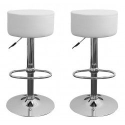 sgabello HAMBURG (XH-215-1), coppia di sgabelli design, stool. bianco