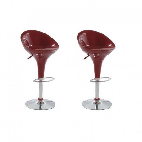 Sgabello TORINO XH-105, coppia sgabelli design, rosso