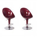 Sgabello MONACO XH-108, coppia sgabelli design,stool rosso