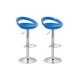 DUGEZ SGABELLO GINEVRA XH123 , COPPIA DI SGABELLI DESIGN, STOOL BLUE